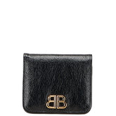バレンシアガ モナコ BB コインケース カードホルダー 765459 ブラック パフィー アリーナラムスキン レディース BALENCIAGA 【中古】